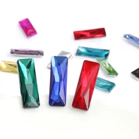 high quality 22 color straight strip shape point back crystal glass stone glue on rhinestones diy jewelry making nail