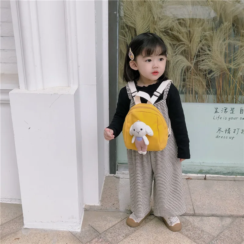 

Милый детский рюкзак 2022, износостойкий дышащий модный нейлоновый рюкзак на молнии для мальчиков и девочек с изображением куклы кролика