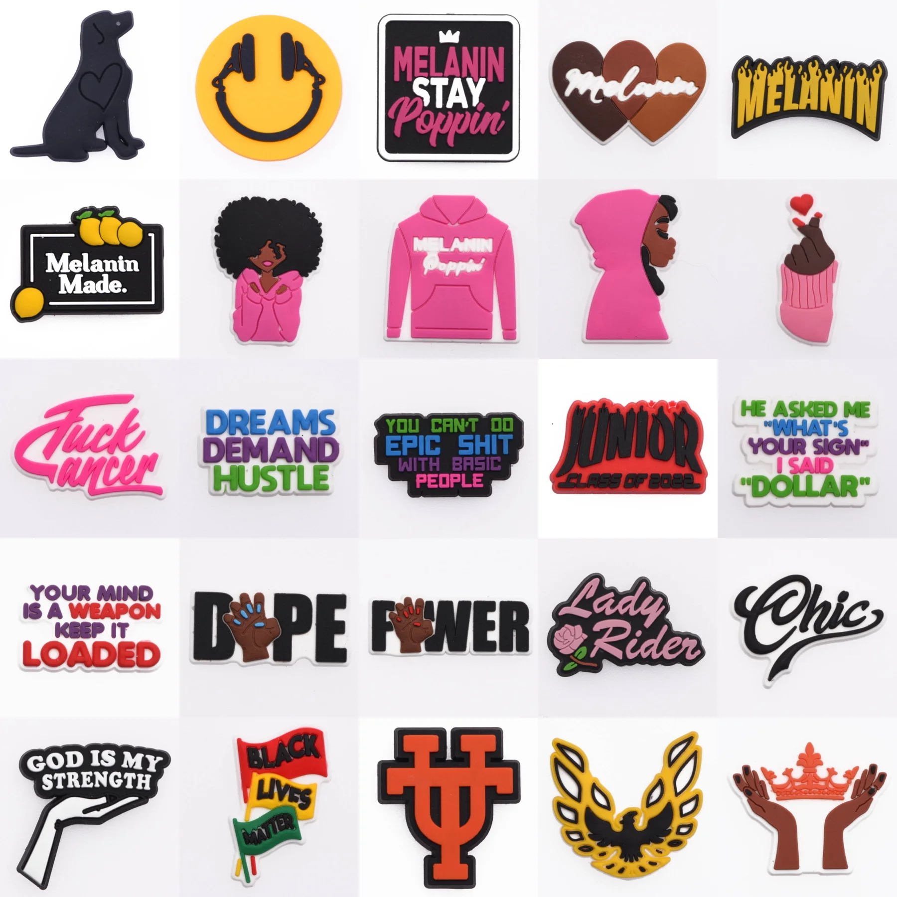 

Hot Sale Men Women PVC Croc Shoe Charms Colorful Shoe Decorations Kids Boys Girls Bracelet Accessories for Birthday Gifts SP024