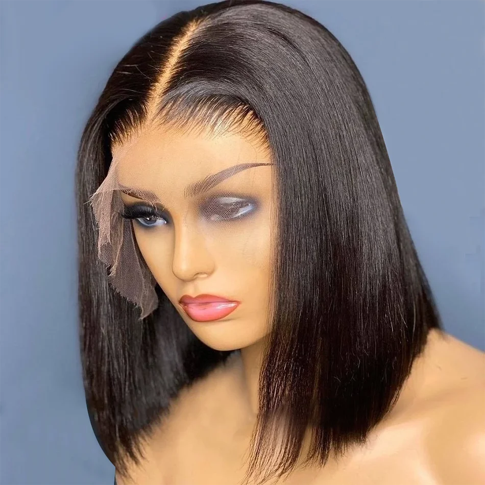 Bob Wigs 13x4 Lace Frontal Human Hair Wigs Bone Straight Pre Pucked Tuneful Short Bob Lace Frontal Human Hair Wigs For Women