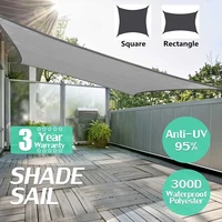 grey beige 300d waterproof awning sail ultra light awning for garden swimming pool awning outdoor canopy garden terrace 2022