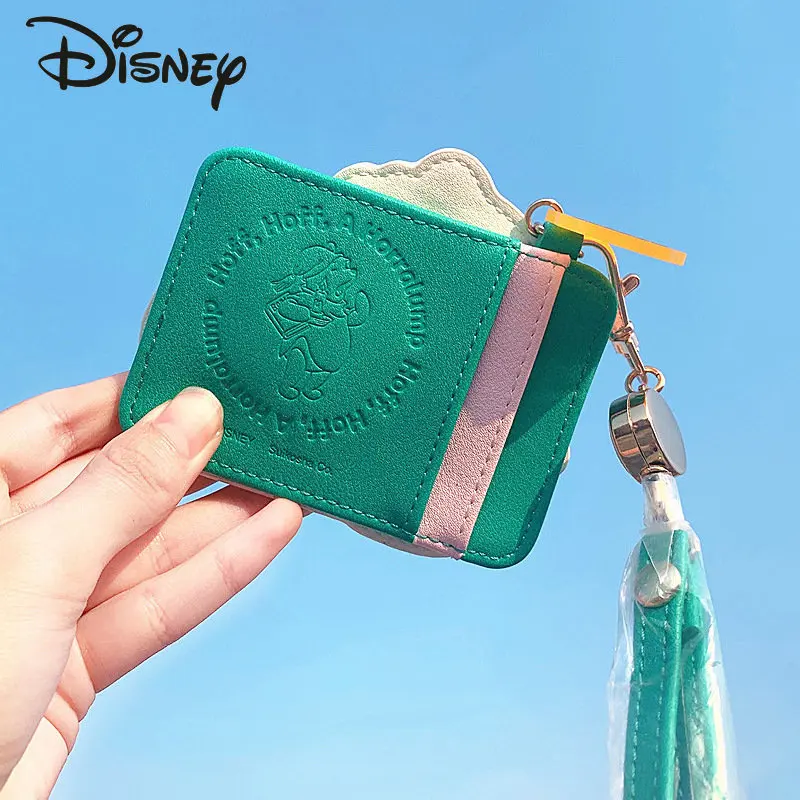 Disney Bear Pooh Punner's New Card Bag Luxury Brand Fashion Women's Card Pinch Cartoon Cute Embroidery 3D Children's Card Bag