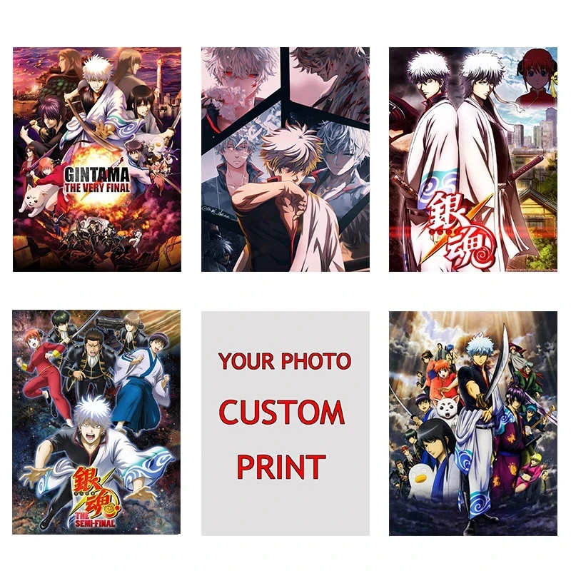 

Classic Home Decor Japanese Wall Art Anime Canvas Painting Printed Gintama Posters Modular Picture Cuadros For Bedroom No Frame