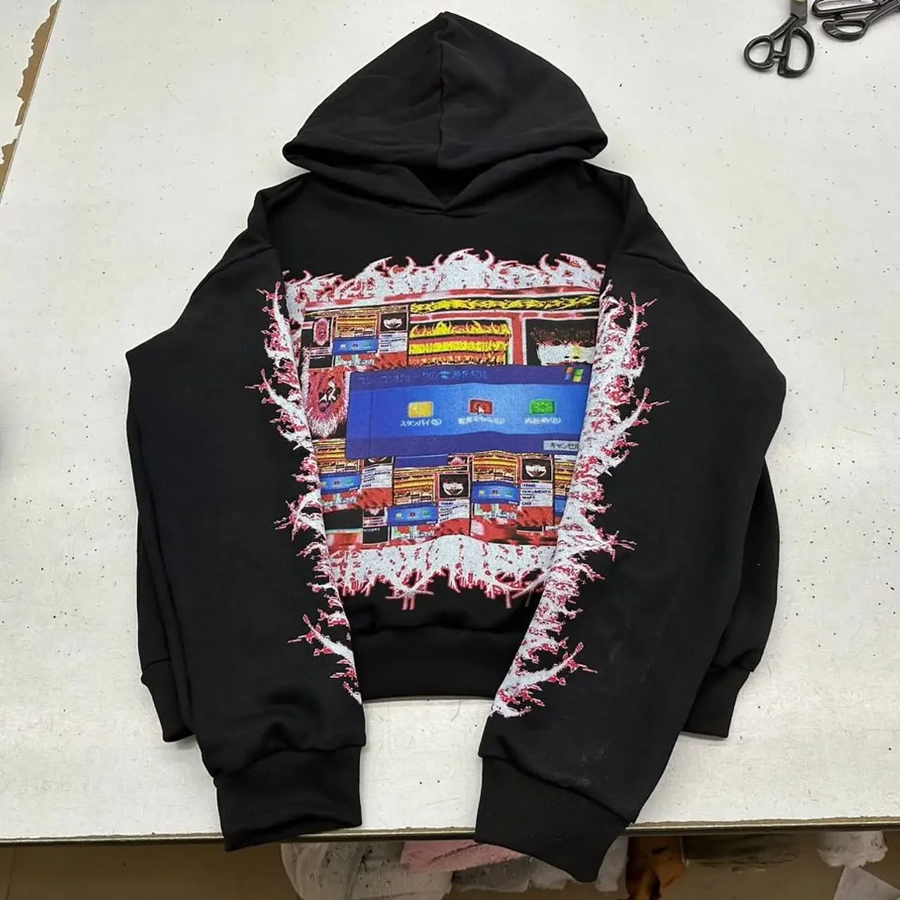 Харадзюку Drolandmiller коррумпированные толстовки женские готические уличные Топы