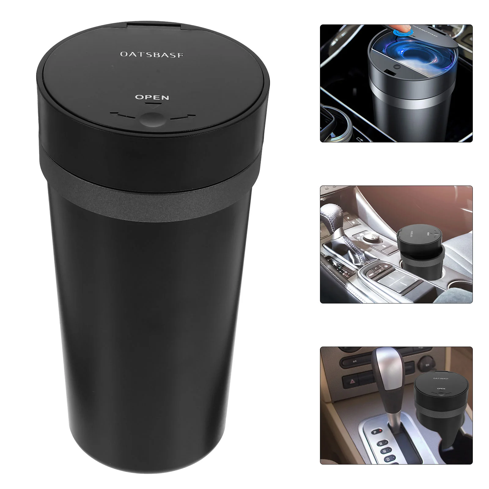 

Car Trash Can Cup Holder Auto Containers Organization Small Side Door Detachable Accessories