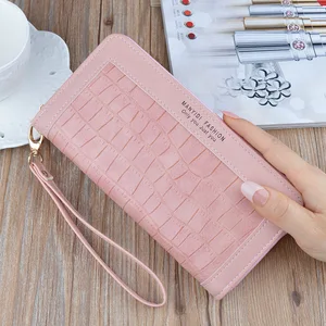long womens wallet female purses zipper coin purse card holder wallets female pu leather clutch money bag pu leather wallet free global shipping