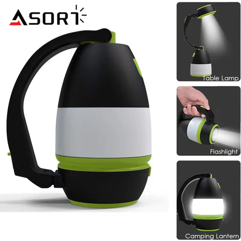 New Camping Lantern USB Rechargeable Multi-function LED Flashlight Indoor Table Lamp Outdoor Emergency Hiking Fishing Lights