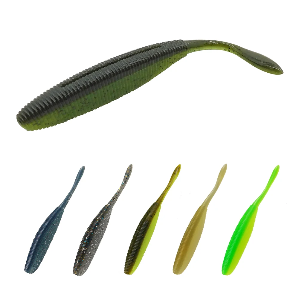 Фото ESFISHING приманка для морской рыбалки Shad Drive Shad 100 мм 8 шт. мягкие приманки, рыбалка силиконовая приманка для ловли форели щуки Zander №1