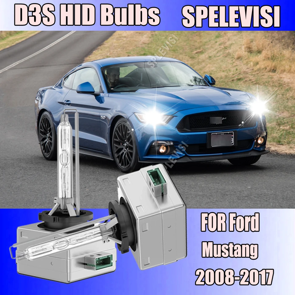 

2 шт. ксеноновые фары HID D3S, автомобильная лампа 6000K дальнего ближнего света для Ford Mustang 2008 2009 2010 2011 2012 2013 2014 2015 2016 2017