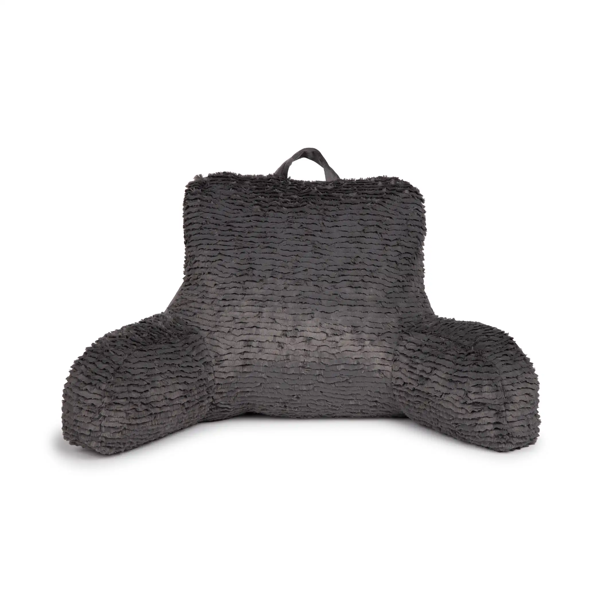 

Contemporary Gray Polyester Bed Rest Pillow