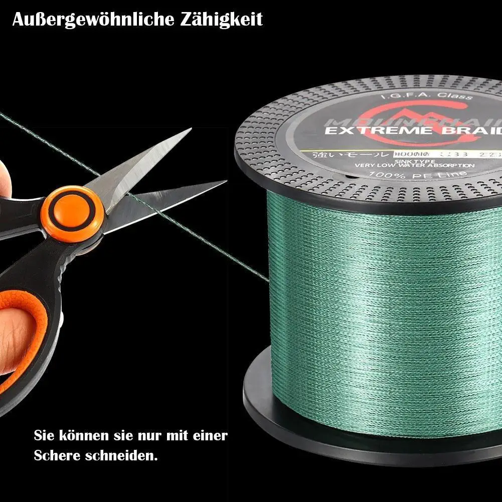 

500M PE Braided Fishing Line Japanese Main Line 4 Strands Blackish Green Wire Multifilament Cord Super Strong Drag Woven Thread