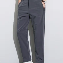 2023 New Autumn Casual Pants Men Outdoor Zip Pockets Stretched Nylon Golf Pant Big Size Straight Track Trousers Male Slacks 8XL