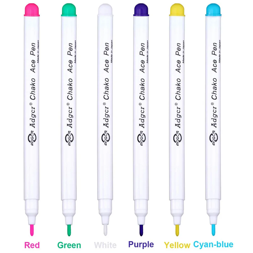 

6/3pcs Ink Disappearing Fabric Marker Pen DIY Cross Stitch Water Erasable Pen Dressmaking Tailor's Pen for Quilting Sewing Tools