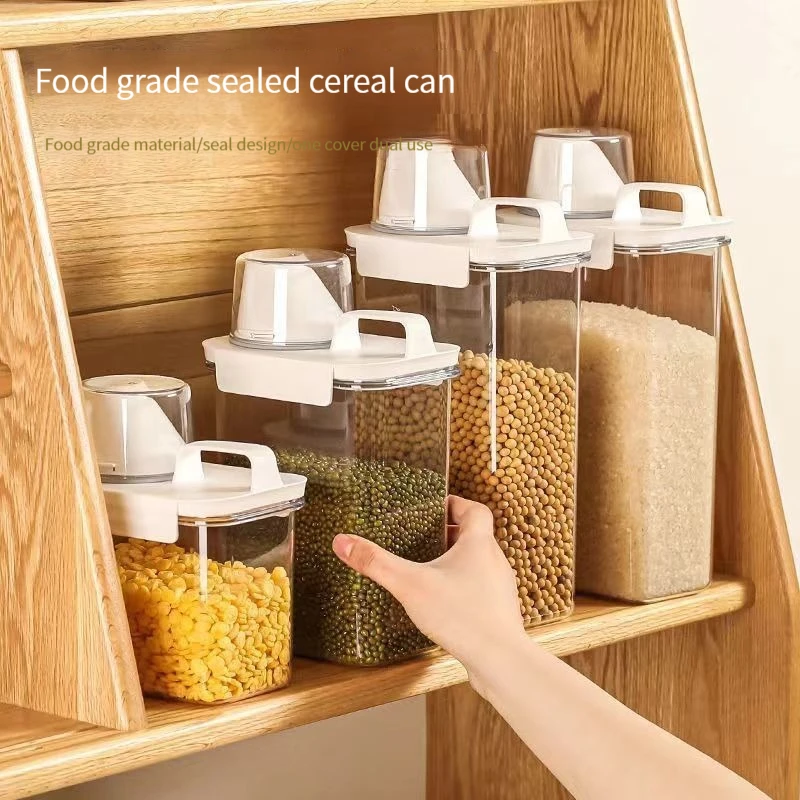 

Герметичная кухонная банка, герметичные контейнеры для хранения пищевых продуктов, контейнер для хранения пищевых продуктов, многозернистая мерная чашка, зерновые кухонные контейнеры для хранения