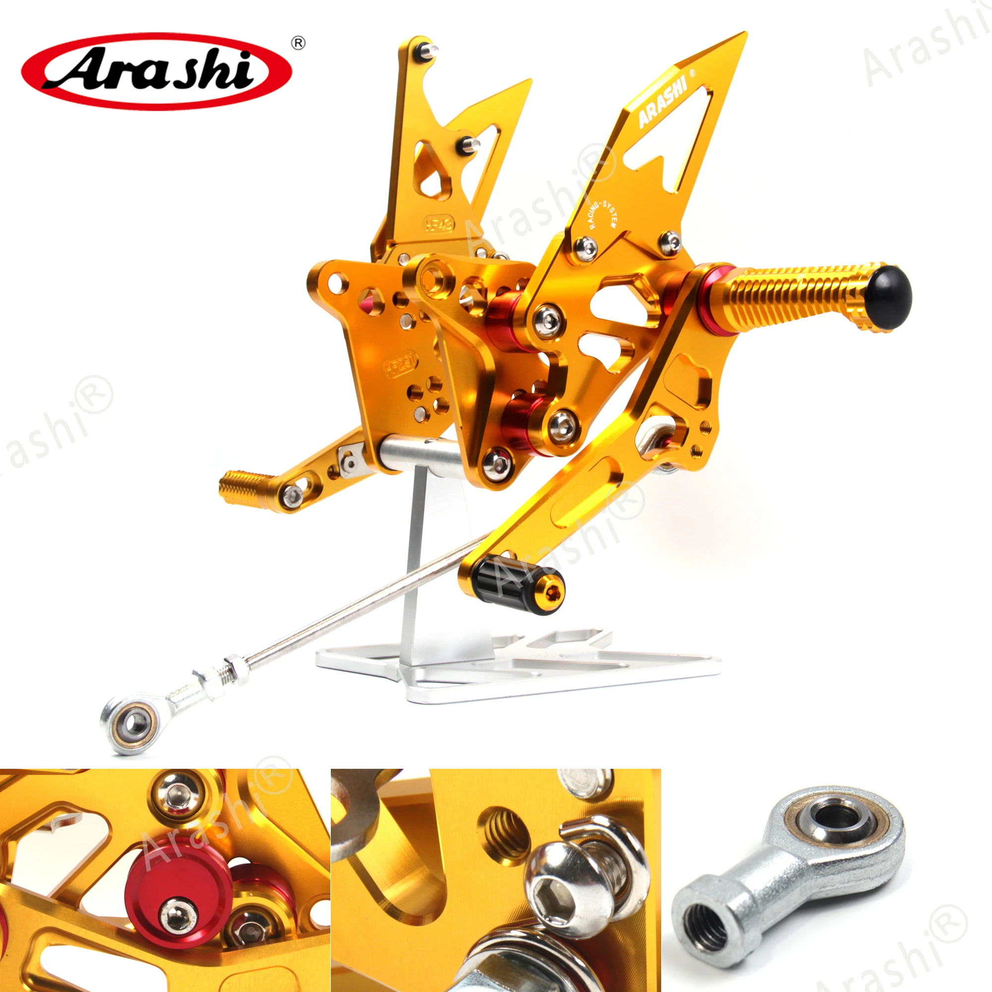 Фото Регулируемые подножки Arashi для SUZUKI GSXR 1300 Hayabusa 2008-2020 CNC Rider Rearset 2009 2010 2011 2012 2013 2014 подножки №3