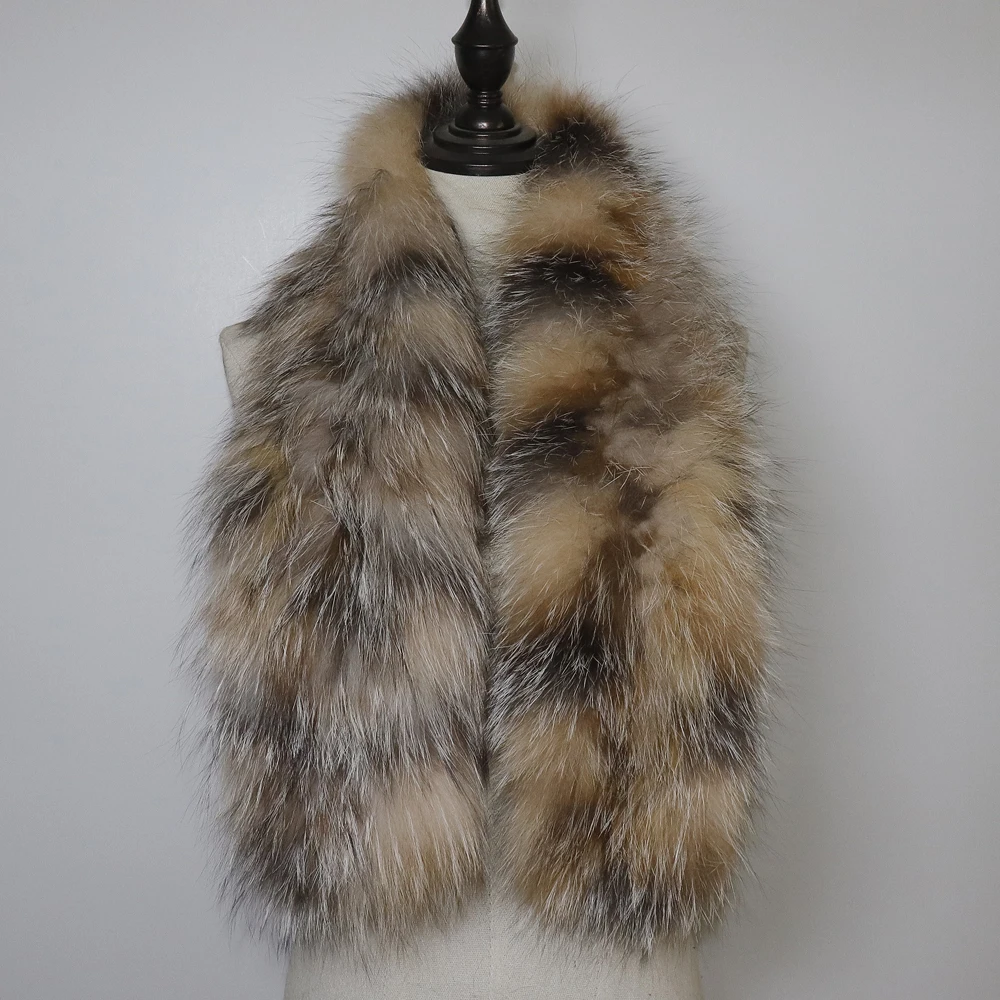 Лидер продаж женский зимний теплый шарф из натурального Лисьего меха Модный