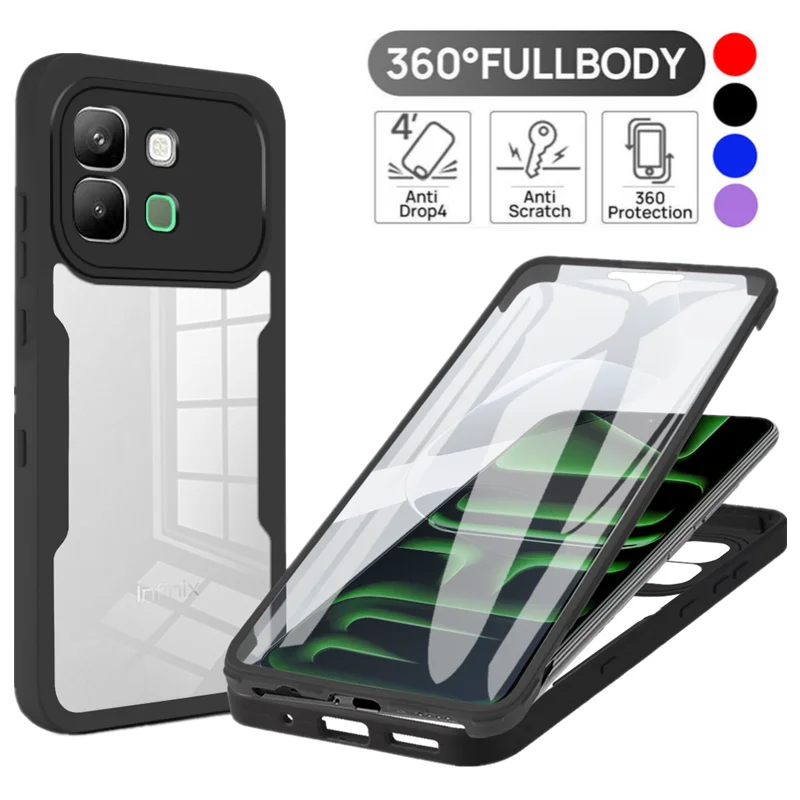 Фото Противоударный чехол для Infinix Note Edge 5G с полной защитой корпуса, защитная пленка для экрана, Fundas Coque №1