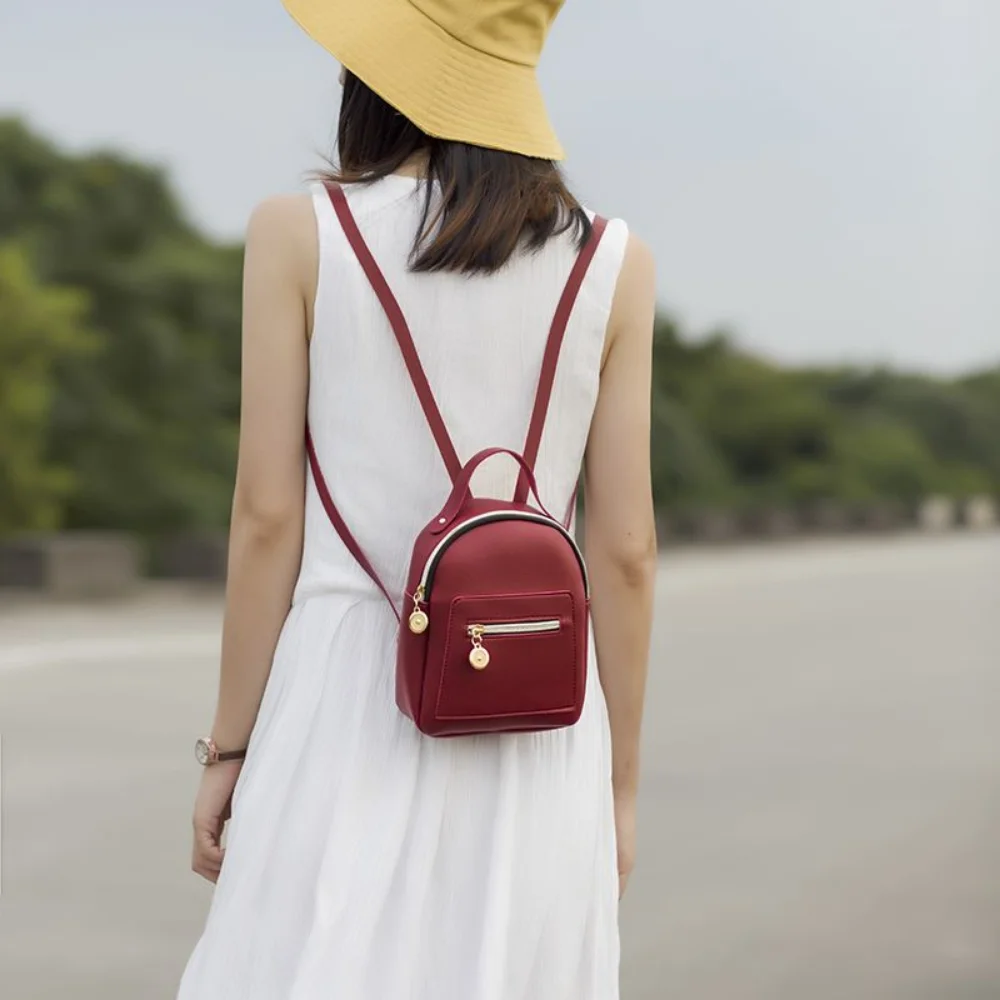 

Модный нейлоновый женский рюкзак 2023, однотонные женские рюкзаки, маленькие школьные ранцы для девочек-подростков, Повседневная сумка на плечо