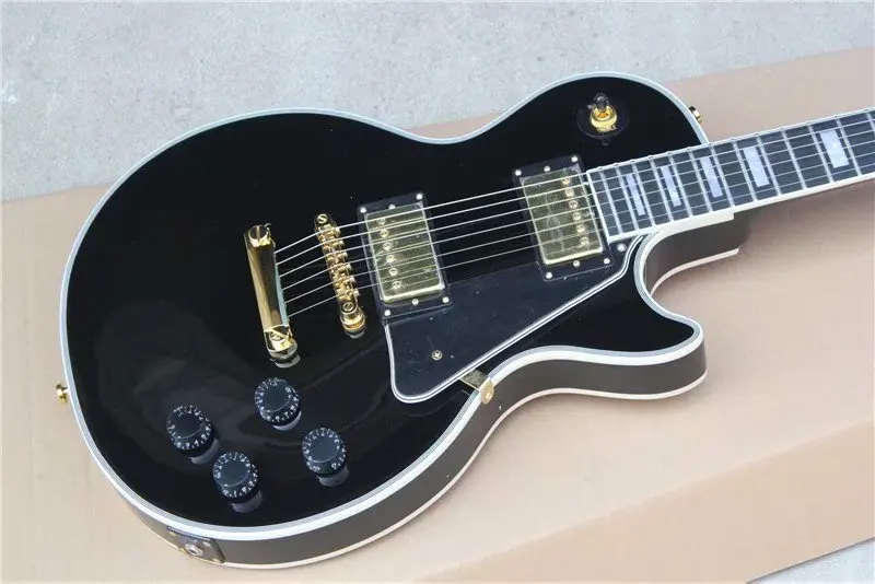 

Бесплатная доставка, китайская гитара на заказ, высококачественный музыкальный инструмент, черная грифельная доска из эбенового дерева, эл...