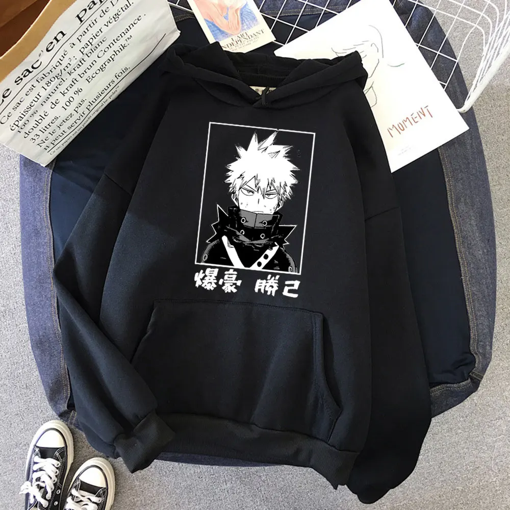 

Pure Cotton My Hero Academia Manga Hoodies woemn Bakugou Katsuki street hip Hop Harajuku Unisex Hoodie Korean loose casual