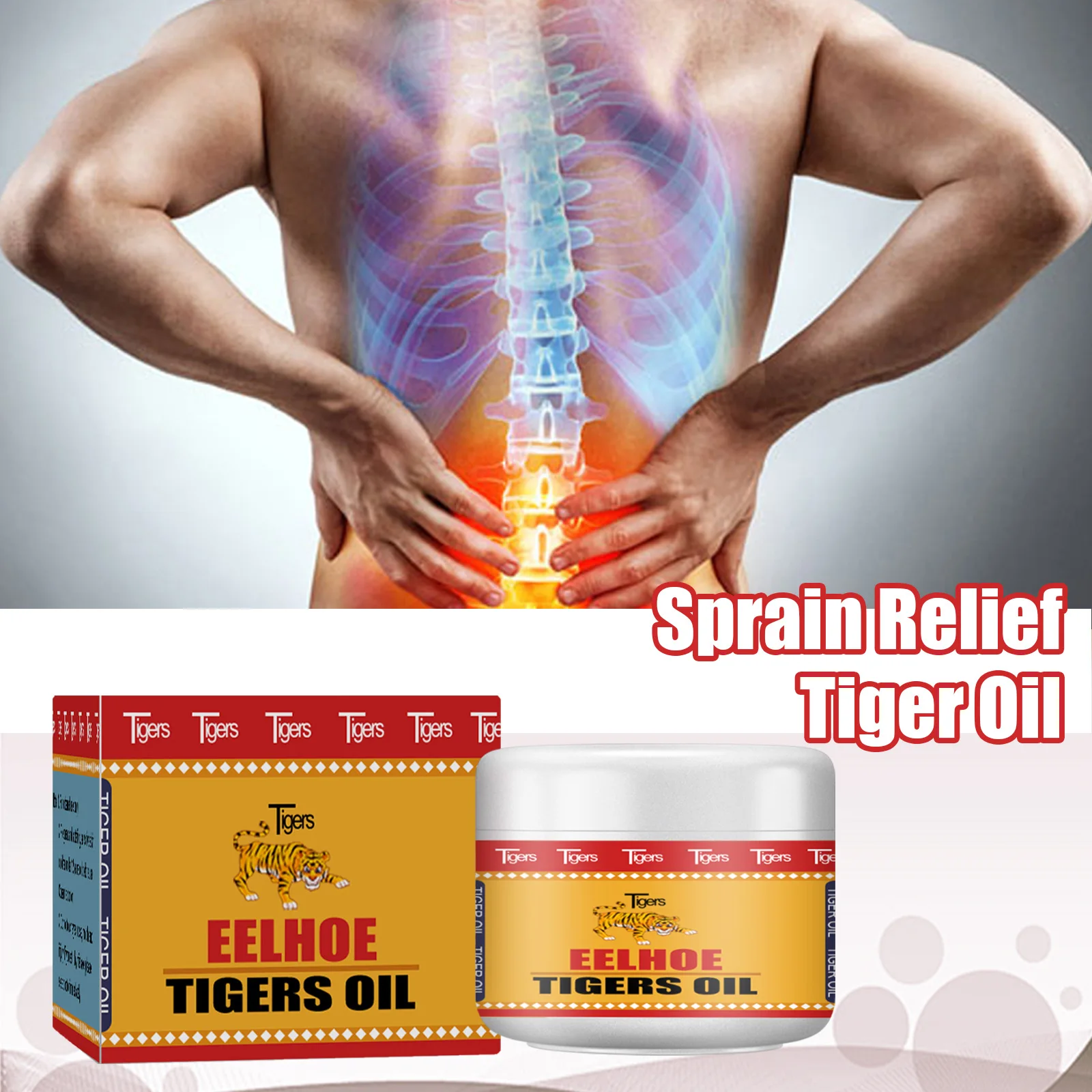 

Sprain relieving pain of tiger oil joint, spine and lumbar vertebrae relaxing muscles and activating collaterals Massage Cream