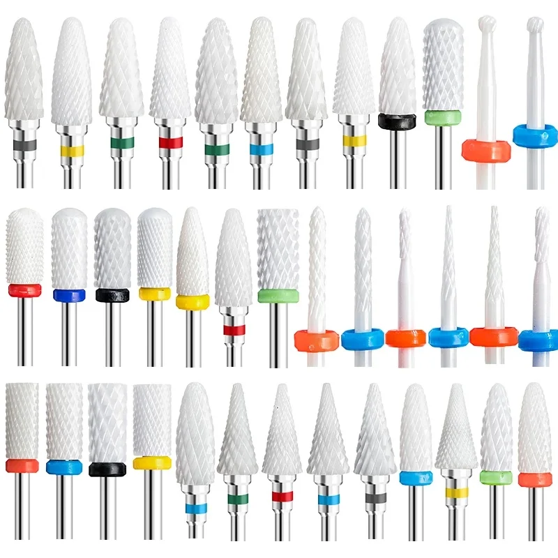 

1pcs Ceramic Sanding Head Nail Drill Bits Gel Polish Remove Dead Skin Clean Electric Milling Cutters For Manicure Nail Art Tools