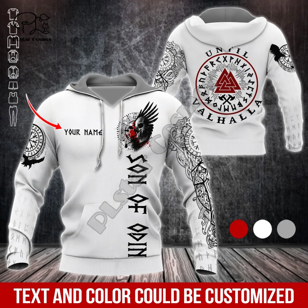 

2022Newest Viking Tattoo Warrior Valhalla God Odin Symbol Retro Harajuku 3DPrint Men/Women Streetwear Pullover Casual Hoodies 30