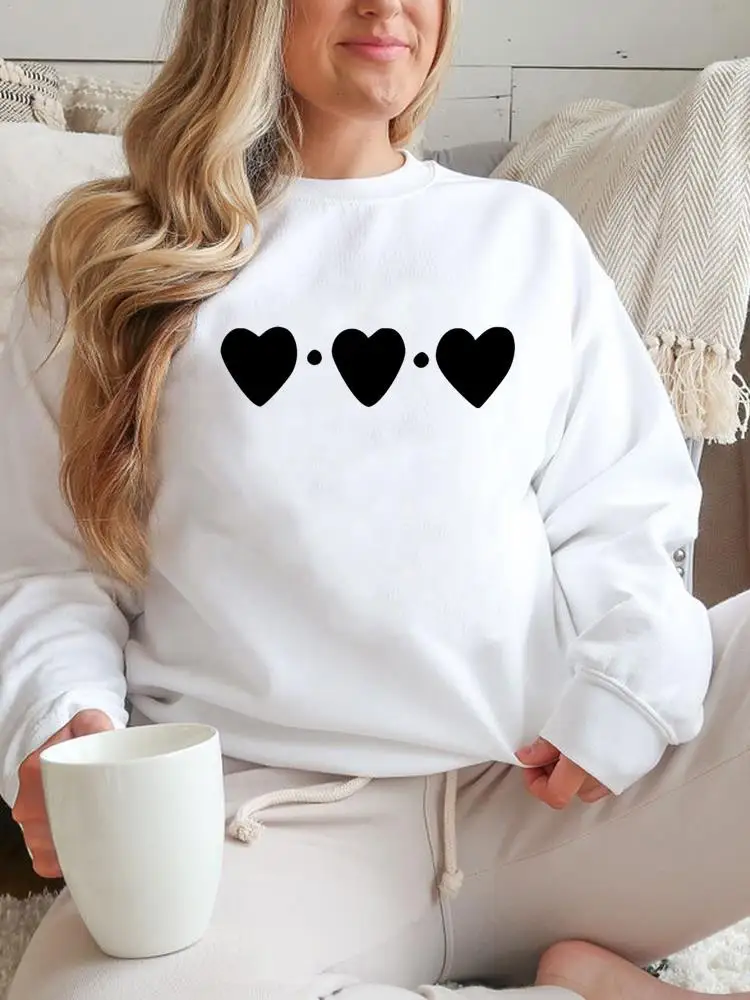 

Casual Clothes Graphic Pullovers Autumn Spring Fall Watercolor Love Valentine 90s Women Female Fashion Aesthetic Sweatshirts