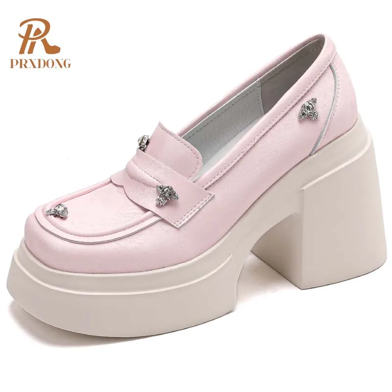 Женские туфли-лодочки на массивном высоком каблуке размеры 34-39