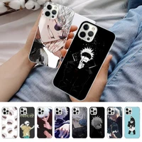 yndfcnb anime jujutsu kaisen gojo satoru phone case for iphone 11 12 13 mini pro max 8 7 6 6s plus x 5 s se 2020 xr xs 10 case