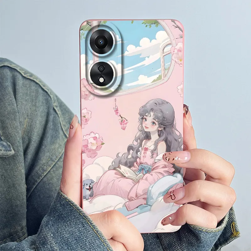Чехол для телефона OPPO A78 5G CPH2483 CPH2495, силиконовый чехол с милым цветком панды для мальчиков и девочек, окрашенный корпус с рисунком, чехол (art.: 3920d2f508fe3) - 3920d2f508fe3