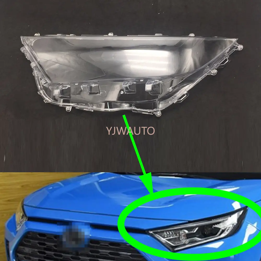 Headlight Lens For Toyota Rav4 2019~2021 Headlamp Cover Car Lights Replacement Glass Auto Shell