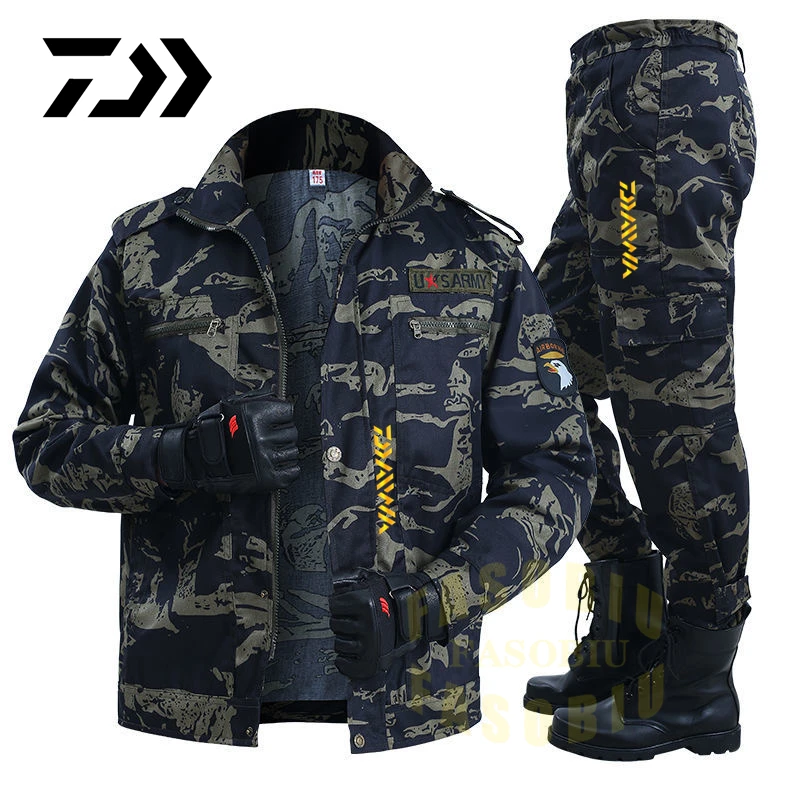 

Костюм Daiwa для рыбалки, одежда, тактическая камуфляжная рыболовная куртка, Мужская ветрозащитная прочная тонкая одежда для улицы, одежда для рыбалки