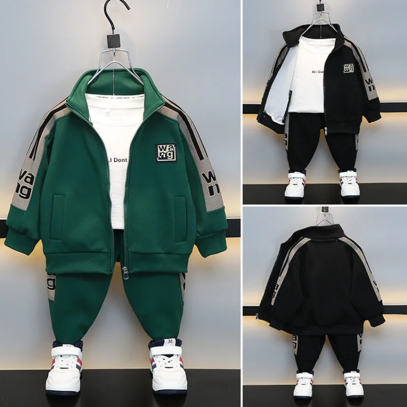 

Кардиган для мальчиков с лентой Новинка весна-осень 2023 модный детский комплект из двух предметов для занятий спортом