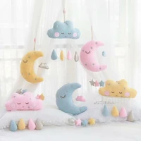 ins cloud moon plush pillow kawaii stuffed plush cloud toy pink yellow blue baby kids home decoration birthday gift for girl