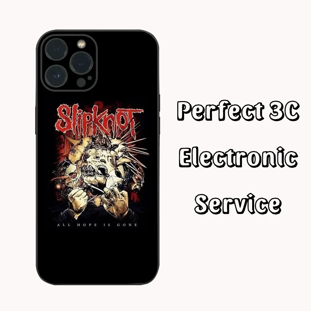 S-Slipknot-T Popular Band Phone Case For IPhone16 15 14 13 12 Mini 11 Pro XS Max X XR SE5 6 7 8 Plus Soft Silicone Cover
