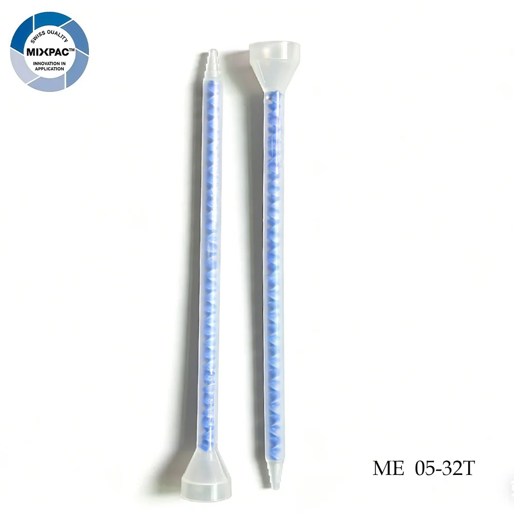 Фото Статический смеситель SULZER Mixpac ME 05-32T Statomix для дозирования клея, одноразовый, с впускным соплом-колоколом, для аппликатора-дозатора №1