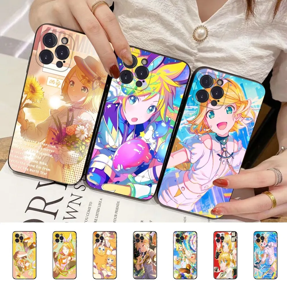 K-KagamineS Rin Len Phone Case Silicone Soft For Iphone 16 15 14 13 12 11 Pro Mini XS MAX Plus X Cover
