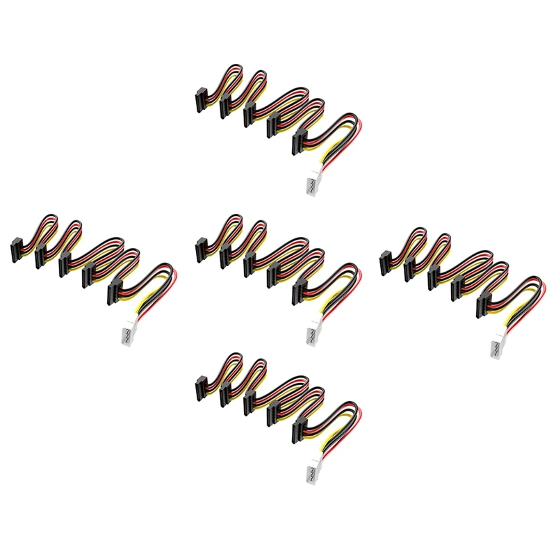 

5 шт., кабель питания SATA 1-5 дюймов