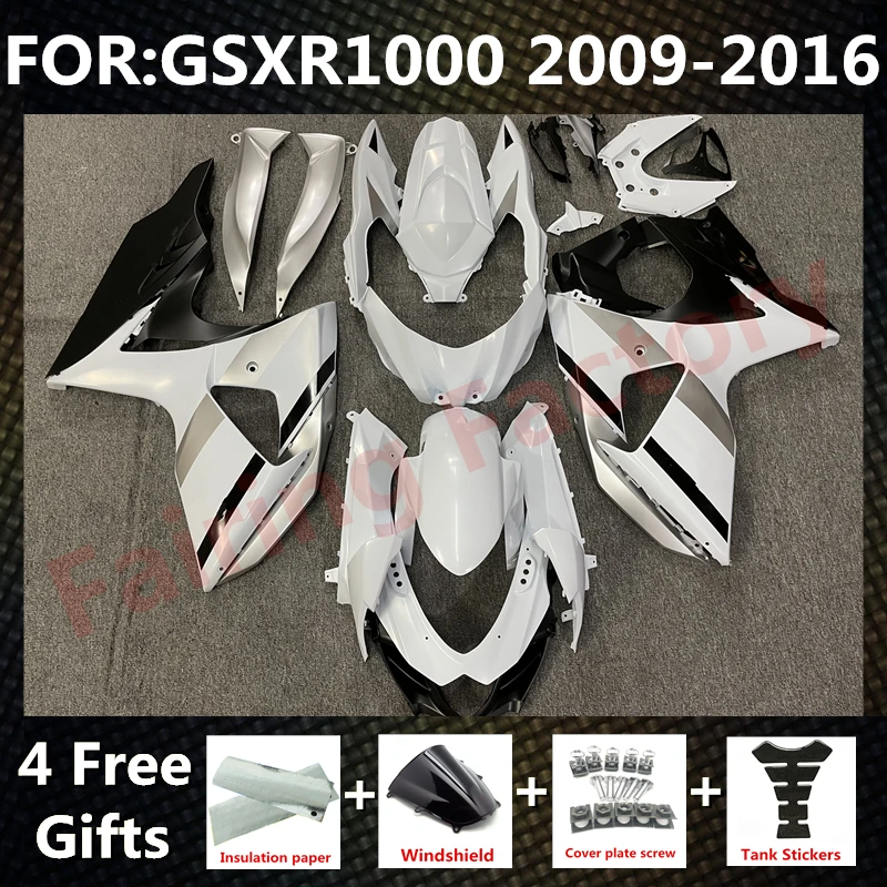 

Motorcycle Fairing kit fit for GSXR1000 GSXR 1000 GSX-R1000 2009 2010 2011 2012 2013 2014 2015 2016 K9 Fairings set white black