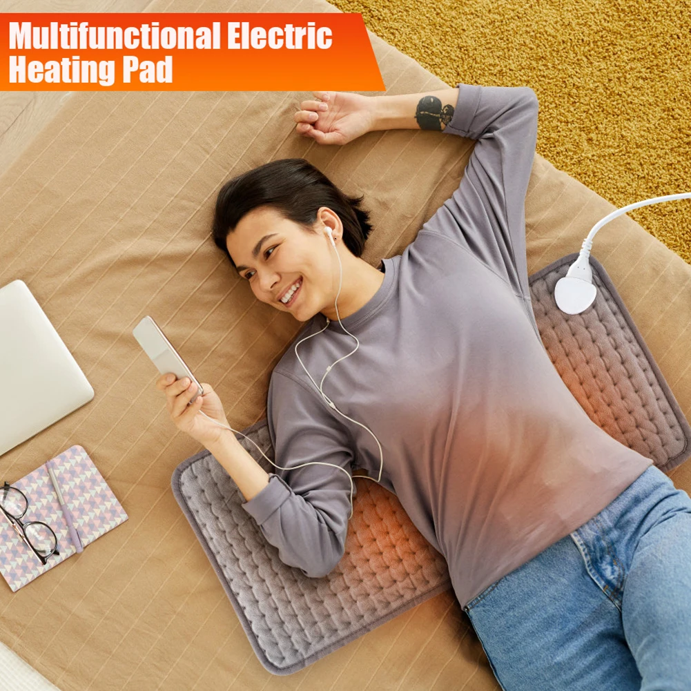 

30 x 60cm Electric Heating Pad for Back Pain and Cramps Relief, Heat Pad for Shoulder Knee Hand Period Pain Relief