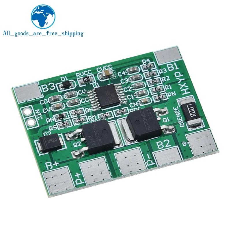 TZT BMS Φ 3 2 V 8A LiFePO4 Защитная плата для зарядки аккумулятора 12 8 14 4 18650 32650