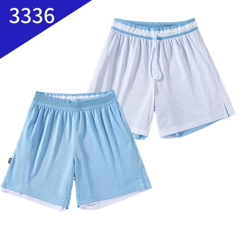 Шорты мужские спортивные для фитнеса, дышащие быстросохнущие пляжные короткие штаны, спортивная одежда, лето 3336