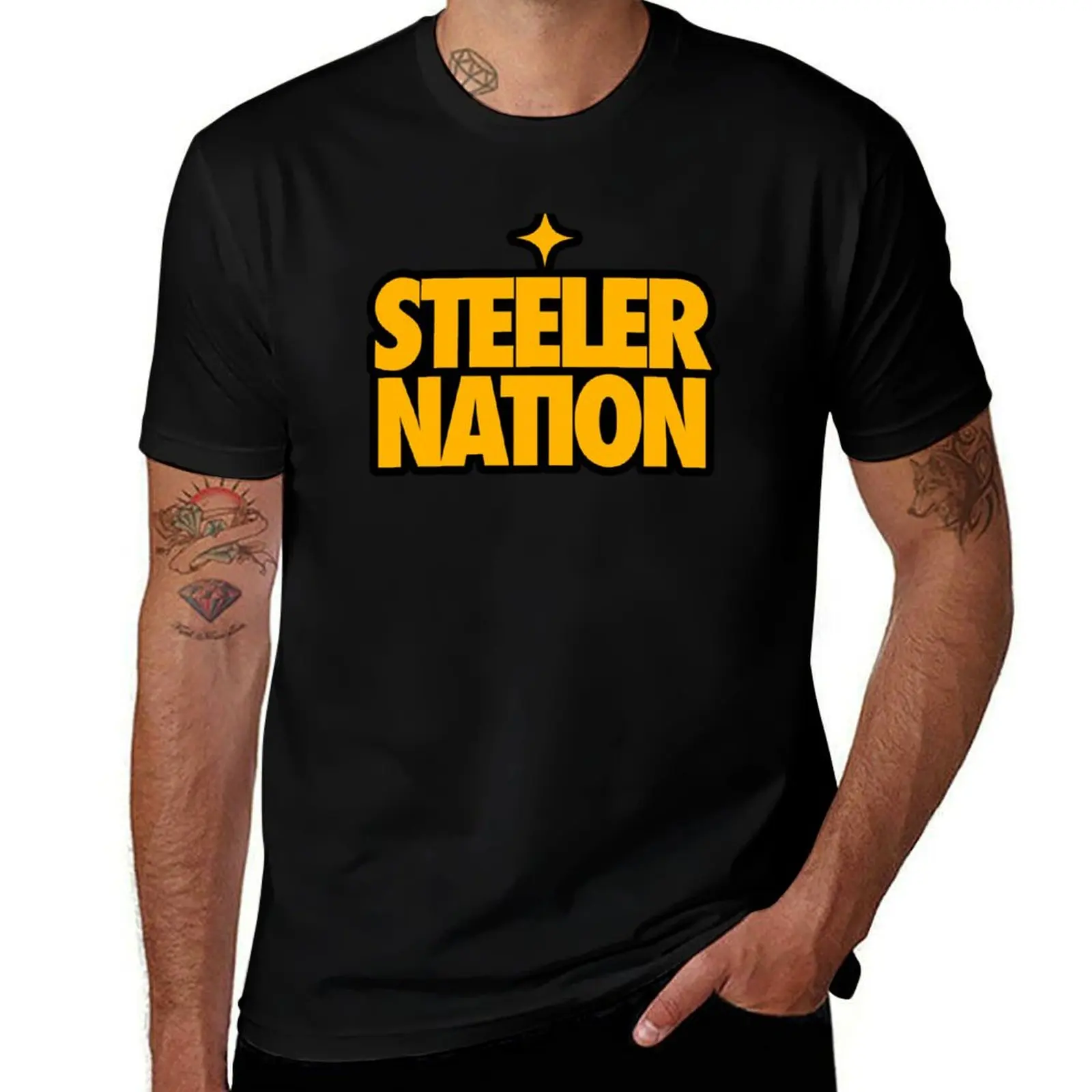 STEELER NATION (*ORIGINAL DESIGN*) футболка с графическим рисунком винтажная блузка черные
