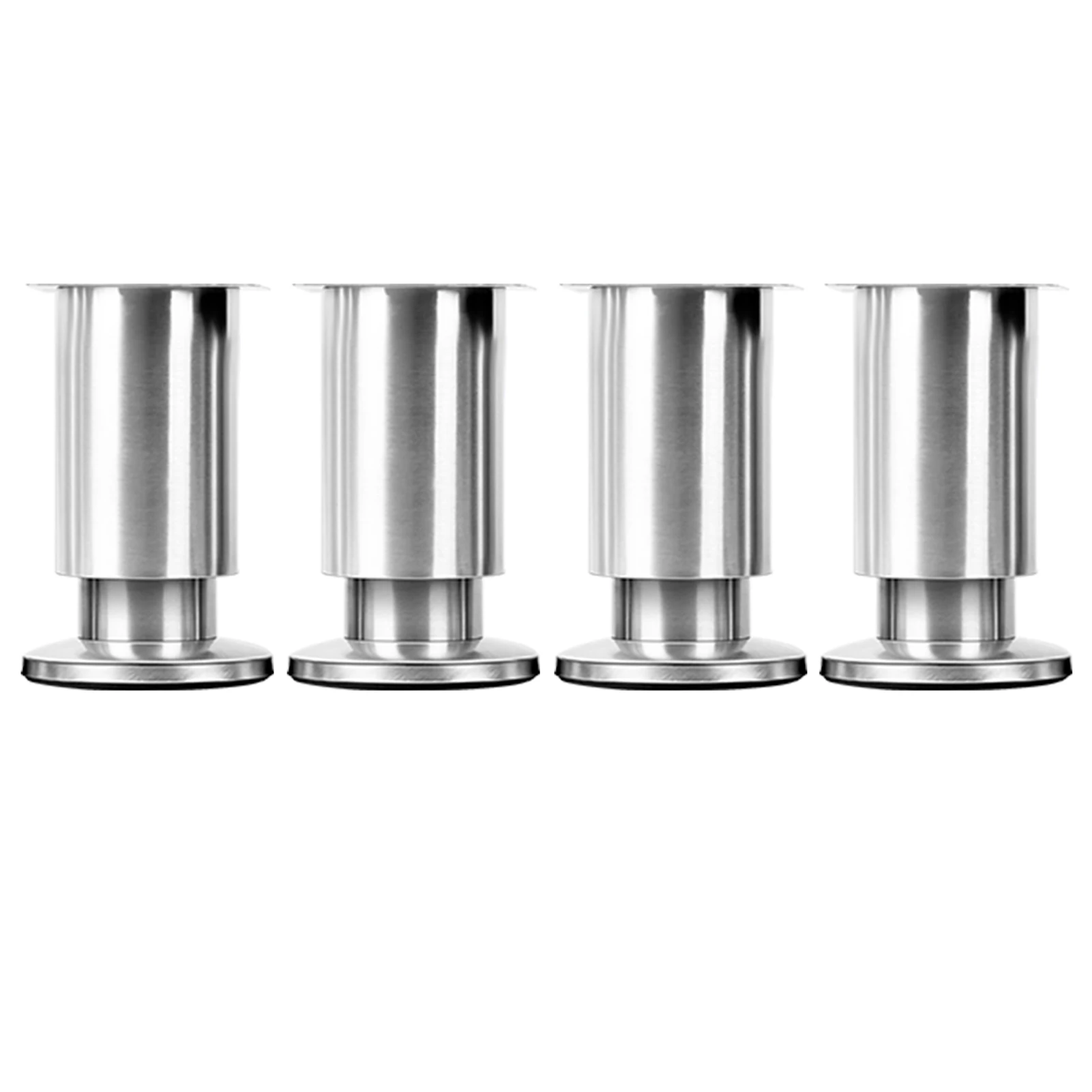

4pcs Bed Stainless Steel Cabinet Height Adjustable Desk Table Leg Furniture Feet Round Office Thickned Sofa Durable Accessories