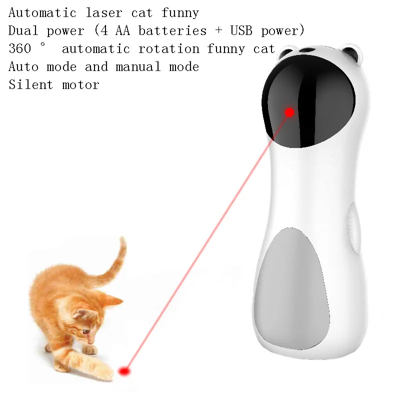 

Electronic Pet USB Charge Tease Cat Toy Interactive Smart Teasing Pet LED Laser Funny Handheld Mode Pet Toys for All Cats