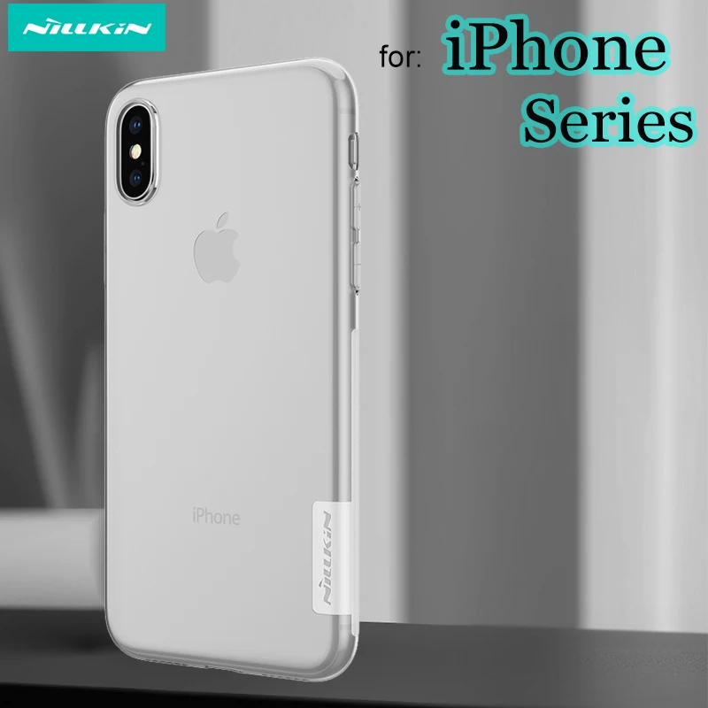 

For iPhone Xs XR 6s Plus Case NILLKIN Ultra Thin Clear Transparent Soft Silicone TPU Protection Cover for iPhoneXs Bumper