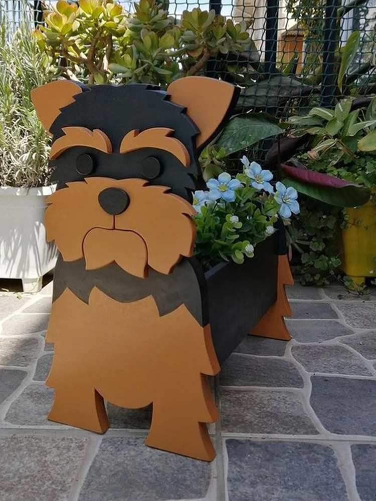 

Cute Animal Dog Shaped Flower Planter Pot For Cactus Air Plant Rosemary Outdoor Indoor Office Home Garden Decor Small Pet House