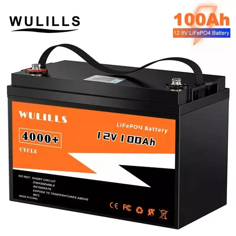 

2023NEW New 12V 100Ah Lithium Iron Phosphate Battery LiFePO4 Built-in BMS for Solar Power System RV House Trolling Motor LiFePO4