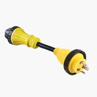 30 amp to 30 amp 3 prong rv adapter power cord with weaterproof molded connector l5 30p locking male plug
